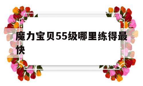 魔力宝贝55级哪里练得最快_魔力宝贝55级去哪烧技能