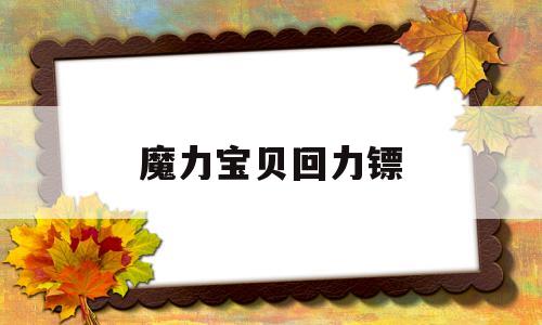 魔力宝贝回力镖_魔力宝贝800耐久回力标