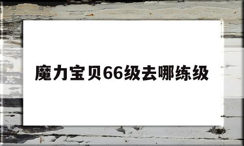 魔力宝贝66级去哪练级_魔力宝贝66级去哪练级快